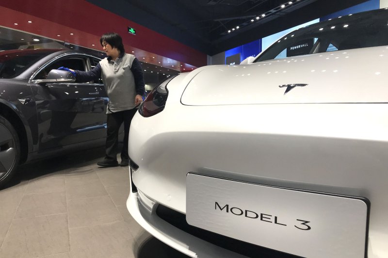 In the competitive EV market, Tesla opted to cut the base price for some of its new vehicle lines. That runs counter to trends showing higher prices, though used-vehicle prices are on the decline. File photo by Stephen Shaver/UPI