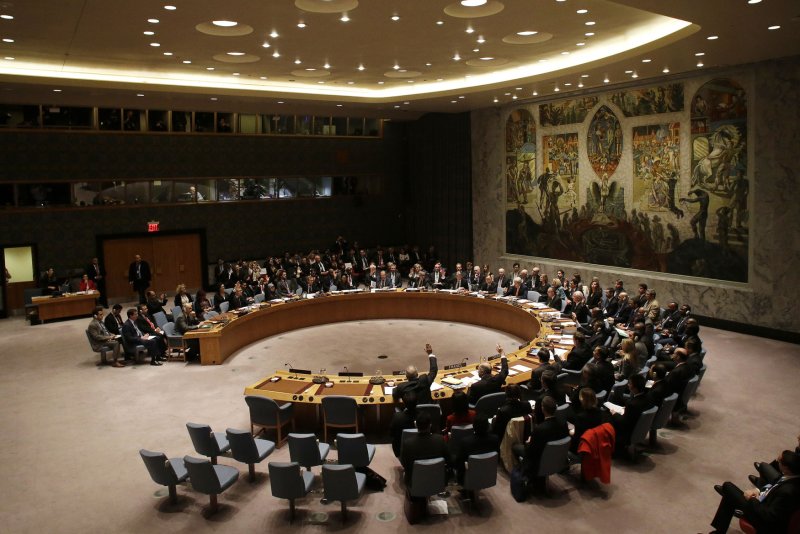 A draft resolution under review at the United Nations Security Council includes a plan to expand asset freezes and trade embargoes targeting North Korea. Photo by John Angelillo/UPI