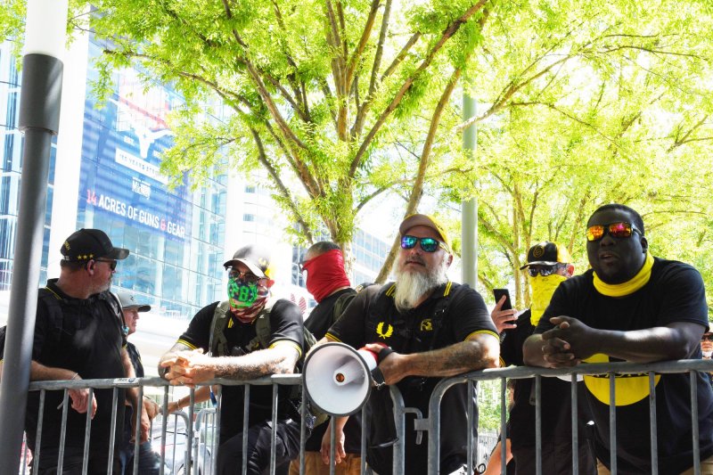 A former leader of the Proud Boys became the first member of the group to plead guilty to seditious conspiracy on Thursday. Photo by Jon Farina/UPI | <a href="/News_Photos/lp/b06358018f3531e24d17c53abb9f5465/" target="_blank">License Photo</a>
