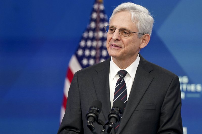 Attorney General Merrick Garland tested positive for COVID-19 on Wednesday but isn't experiencing any systems. Photo by Leigh Vogel/UPI | <a href="/News_Photos/lp/d9dce7ed10e9aff494cba06902c0adda/" target="_blank">License Photo</a>