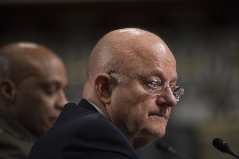 National Intelligence Director James Clapper testifies during the Senate Armed Services Committee hearing on "worldwide threats," on Capitol Hill in Washington DC, February 9, 2016. On Wednesday, he said the U.S. has indications that foreign hackers are spying on presidential candidates. File photo by Molly Riley/UPI