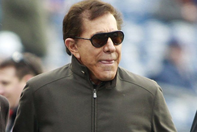 Steve Wynn attends a game at Gillette Stadium in Foxboro, Mass., on December 4, 2011. The Nevada Gaming Control Board on Tuesday announced it is investigating Wynn for sexual misconduct. File Photo by Matthew Healey/UPI
