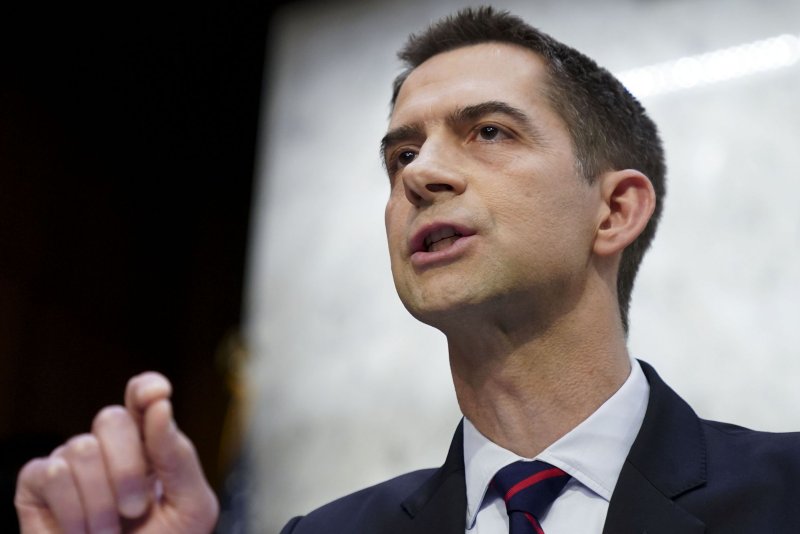 After reports on Tuesday that President Joe Biden will extend the pause on paying back student loans, Arkansas Sen. Tom Cotton called it a "reckless move" on Twitter. Photo by Leigh Vogel/UPI | <a href="/News_Photos/lp/761acf5d6b1c858d0c3a6818a4d4bc36/" target="_blank">License Photo</a>