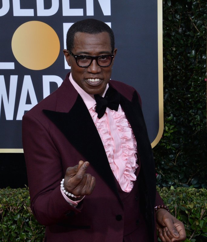 Wesley Snipes attends the 77th annual Golden Globe Awards at the Beverly Hilton Hotel California on January 5, 2020. The actor turns 60 on July 31. File Photo by Jim Ruymen/UPI | <a href="/News_Photos/lp/b6c103e614e006778b928deb64d0b4fc/" target="_blank">License Photo</a>