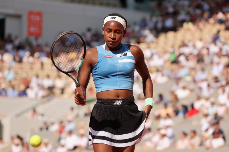 Coco Gauff (pictured) was the lone American to reach the French Open quarterfinals. Photo by Maya Vidon-White/UPI