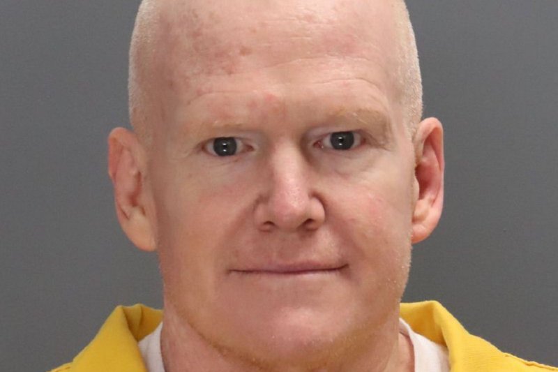 South Carolina legal scion Alex Murdaugh is pictured in a new mugshot, taken on Tuesday, March 7, 2023, at the Kirkland Reception and Evaluation Center in Columbia, South Carolina. Murdaugh was sentenced to two consecutive life sentences for the murder of his wife and son. File Photo via South Carolina Department of Corrections/UPI