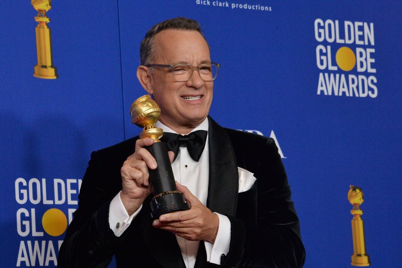Tom Hanks appears backstage after accepting the Golden Globe Cecil B. DeMille Award in 2020. Hanks plays the tite character in "A Man Called Otto," the American adaptation of Swedish author Fredrik Backman's novel "A Man Called Ove." File Photo by Jim Ruymen/UPI