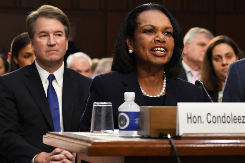 Former Secretary of State Condoleezza Rice (pictured) will join the Denver Broncos ownership group, which is led by Walmart heir Rob Walton. File Photo by Pat Benic/UPI | <a href="/News_Photos/lp/31e85180996a6ee6b13376d45135d98a/" target="_blank">License Photo</a>