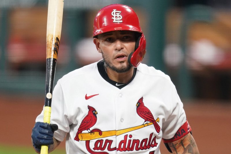 St. Louis Cardinals catcher Yadier Molina broke a 0-0 deadlock with a two-run homer to spark a win over the Miami Marlins on Wednesday in Miami. File Photo by Bill Greenblatt/UPI