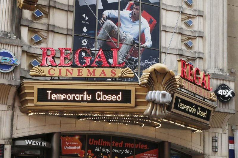 Regal cinemas' parent company Cineworld Group, has filed for bankruptcy protection, blaming lower movie admissions and delayed film schedules on the pandemic. File photo by John Angelillo/UPI | <a href="/News_Photos/lp/e2190015930f55f7b993e8c20c7ec27b/" target="_blank">License Photo</a>