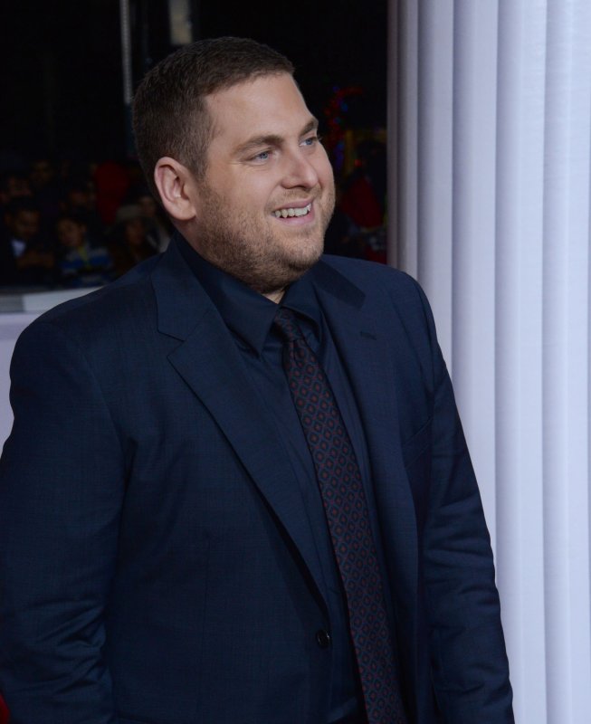 Jonah Hill attends the "Hail, Caesar!" premiere at the Regency Village Theatre in the Westwood section of Los Angeles on February 1, 2016.Hill released a second trailer for his new movie "War Dogs" on Twitter. File Photo by Jim Ruymen/UPI