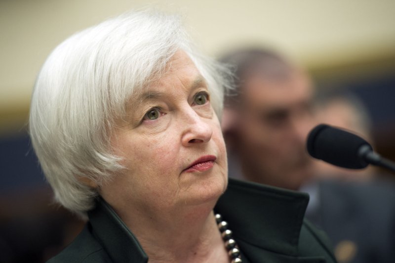 The Federal Reserve announced new rules on emergency lending Monday. Federal Reserve Board Chair Janet Yellen said AIG, bailed out in 2008, would not have received a loan under the new rules. File photo by Kevin Dietsch/UPI