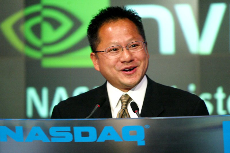Jensen Huang, CEO of Nvidia Corporation, said the computing sector has been transformed by advances in artificial intelligence. The company is the latest to join the likes of Apple in the trillion dollar market cap club. File photo by Laura Cavanaugh/UPI
