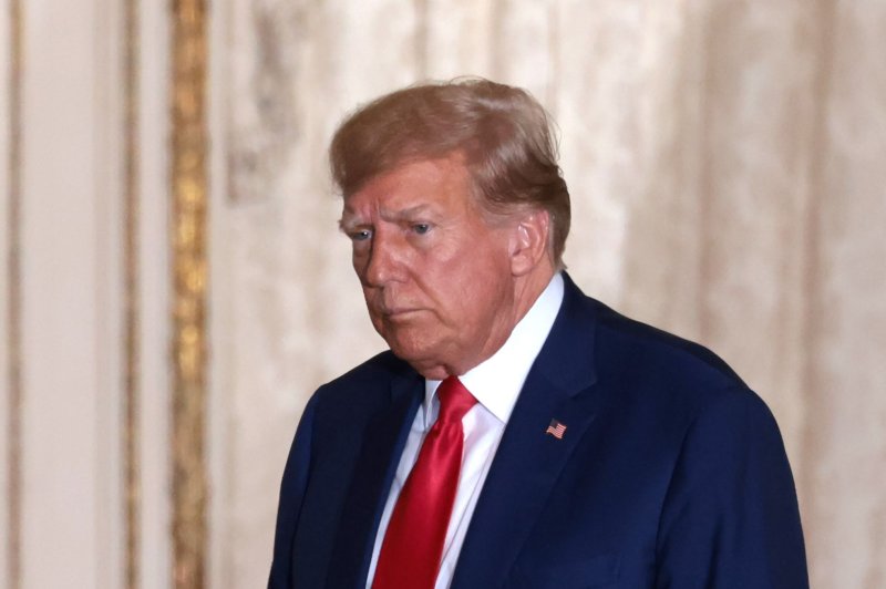Former President Donald Trump said he will "of course" plead not guilty to charges related to his alleged mishandling of classified documents. File Photo by Gary I Rothstein/UPI