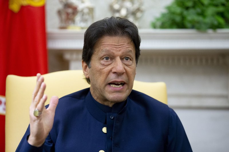 "I believe this is the moment in the history of Pakistan that we should be thankful for because the nation has awakened," former Prime Minister of Pakistan Imran Khan said Monday. File Photo by Michael Reynolds/UPI