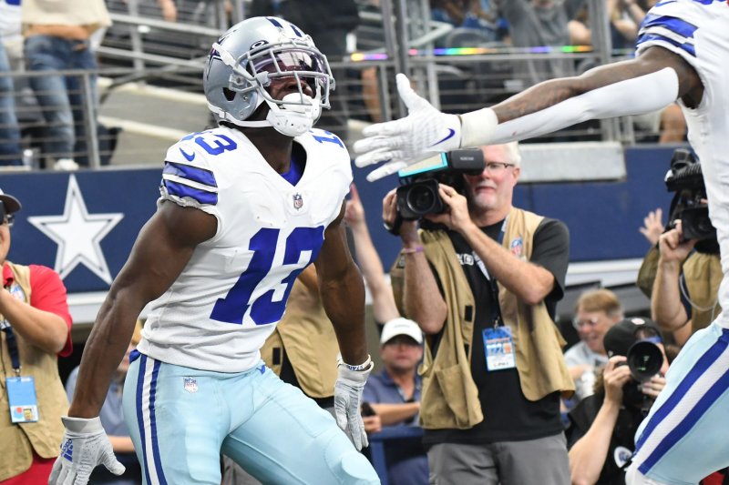 Dallas Cowboys wide receiver Michael Gallup is a solid fantasy football WR3 for Week 7. File Photo by Ian Halperin/UPI