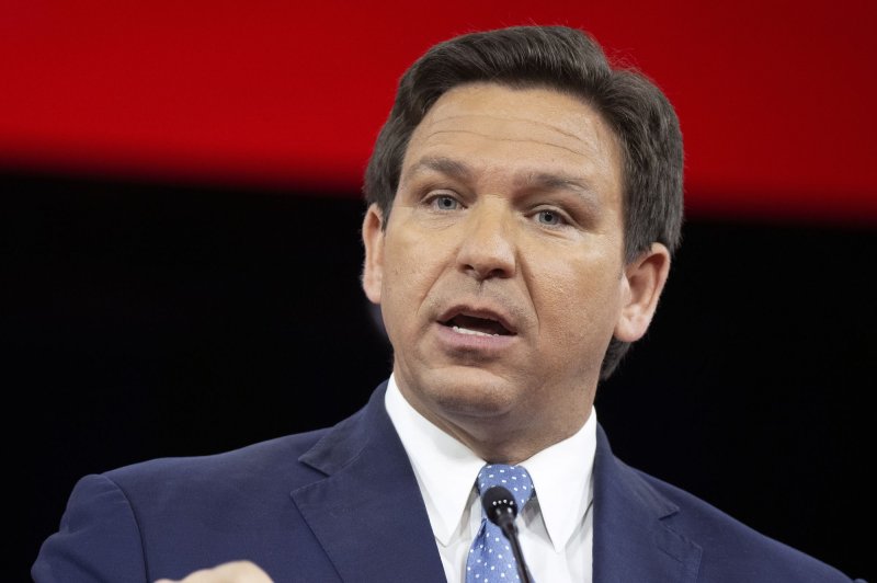 Florida Governor Ron DeSantis speaks at the Conservative Political Action Conference (CPAC22) in Orlando, Florida on Thursday, February 24, 2022. Photo by Joe Marino/UPI | <a href="/News_Photos/lp/b07f0505fe81bb87300a7f707395b686/" target="_blank">License Photo</a>