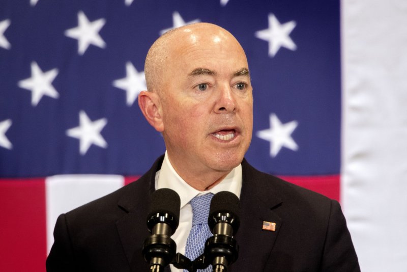 Department of Homeland Security Secretary Alejandro Mayorkas issued a public safety alert about a rise in "sextortion schemes" targeting teenaged boys in the United States. File photo by Cristobal Herrera-Ulashkevich/UPI | <a href="/News_Photos/lp/4f17783e110484a3edb3d778dcb44d42/" target="_blank">License Photo</a>