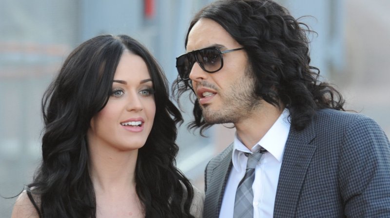British actor/comedian Russell Brand and American singer Katy Perry. UPI/Rune Hellestad