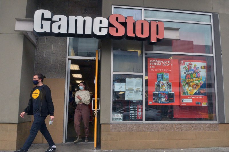 Shares of video game retailer GameStop fell in after hours trading Wednesday after the Texas-based company announced it had fired CEO Matthew Furlong. File Photo by Jim Ruymen/UPI