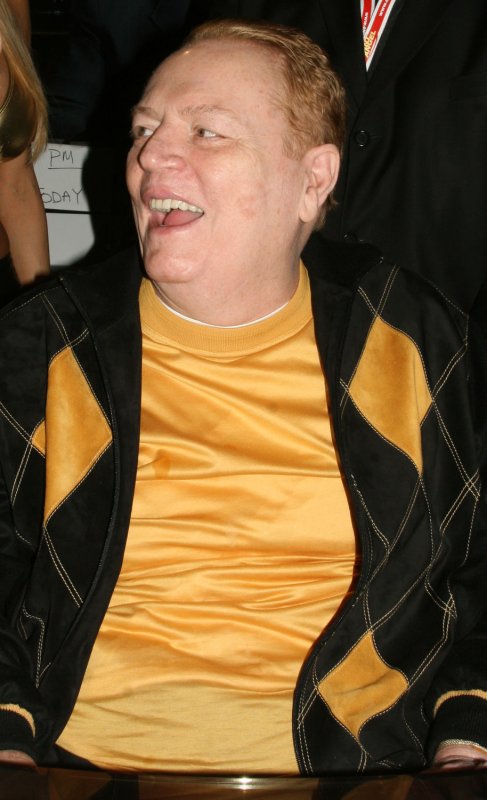 Hustler publisher Larry Flynt appears during the Adult Entertainment Expo in Las Vegas on January 11, 2008. (UPI Photo/Daniel Gluskoter) | <a href="/News_Photos/lp/45fcd61ec342cec2de38c15262956025/" target="_blank">License Photo</a>