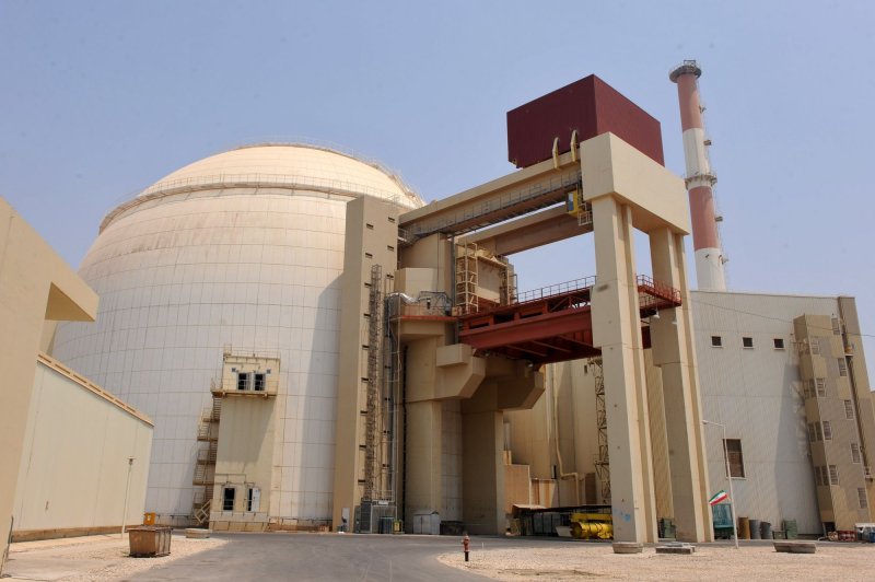 A view of Iran's first nuclear power plant is seen after it was opened by Iranian and Russian engineers in Bushehr, Iran, south of Tehran on August 21, 2010. Russia said it will safeguard the plant to prevent material from the site from being used to make nuclear bombs. UPI/Maryam Rahmanianon