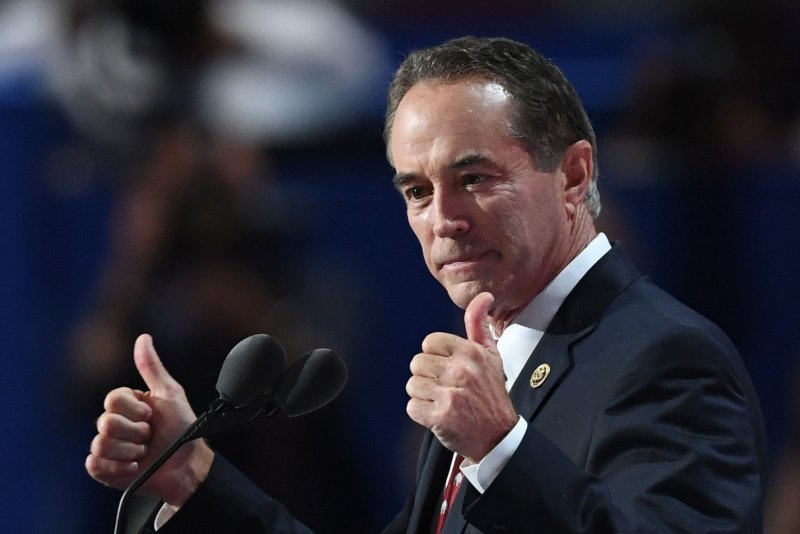 Rep. Chris Collins, R-N.Y., was arrested Wednesday on insider trading charges, federal prosecutors announced. File Photo by Pat Benic/UPI | <a href="/News_Photos/lp/571d6bad542b0288f0b978c99a05ba70/" target="_blank">License Photo</a>