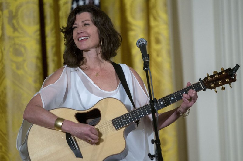 Amy Grant is at home and on the mend after she was injured in a bicycle-riding incident earlier this week. Pool Photo by Andrew Harrer/UPI