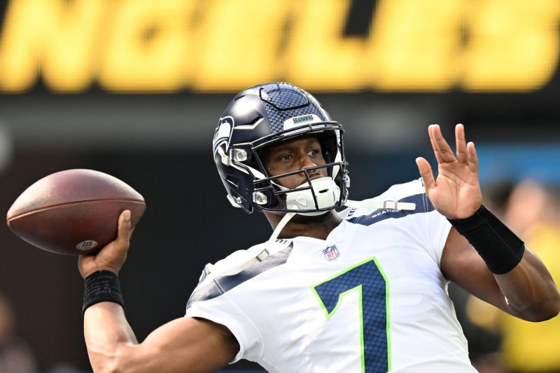 Seattle Seahawks quarterback Geno Smith threw for 320 yards and two scores and rushed for another touchdown last season against the Detroit Lions. File Photo by Jon SooHoo/UPI