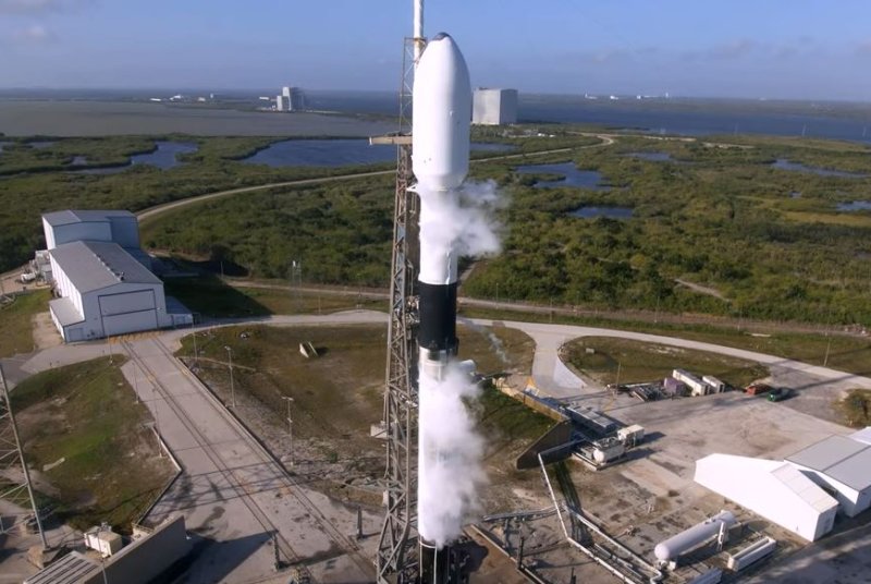 A SpaceX Falcon 9 rocket is prepared to launch Starlink satellites from the company's launch complex at Cape Canaveral Space Force Station in Florida on March 9. Photo courtesy of SpaceX