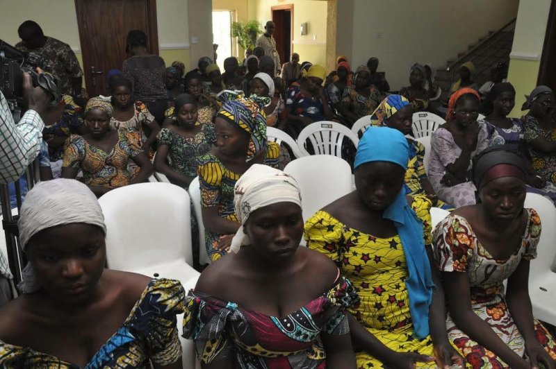 Wednesday, militant group Boko Haram returned most of the schoolgirls they abducted on February 19 -- saying they mistakenly believed the girls were Christians, not Muslims. File Photo by Nigeria government/EPA