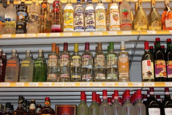 Bottles of vodka at a liquor store (File/UPI/BIllie Jean Shaw)
