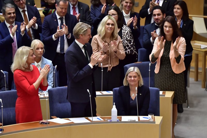 Sweden's first female prime minister voted back into office after resignation