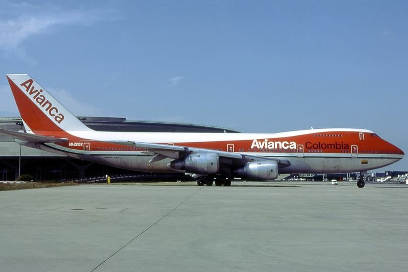 On November 27, 1983, a crippled Avianca jumbo jet, similar to the one pictured, crashed in flames on approach to the Madrid, Spain, airport, killing 181 people and injuring 11. File Photo by Michel Gilliand/Wikimedia