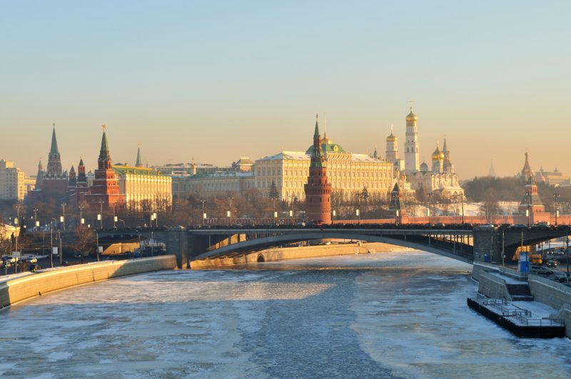 A view of the Kremlin in Moscow, Russia, in winter. Photo by Denis Larkin/Shutterstock