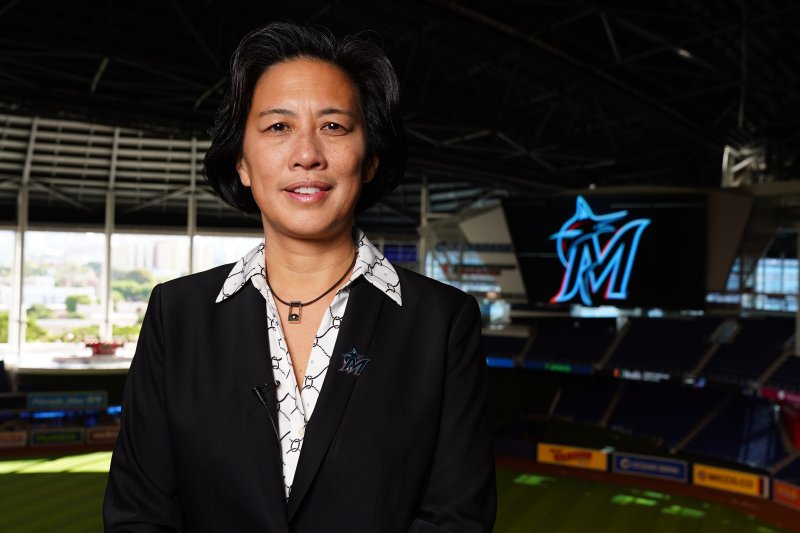 The Miami Marlins hired general manager Kim Ng in 2020. Photo by Joseph Guzy/Miami Marlins