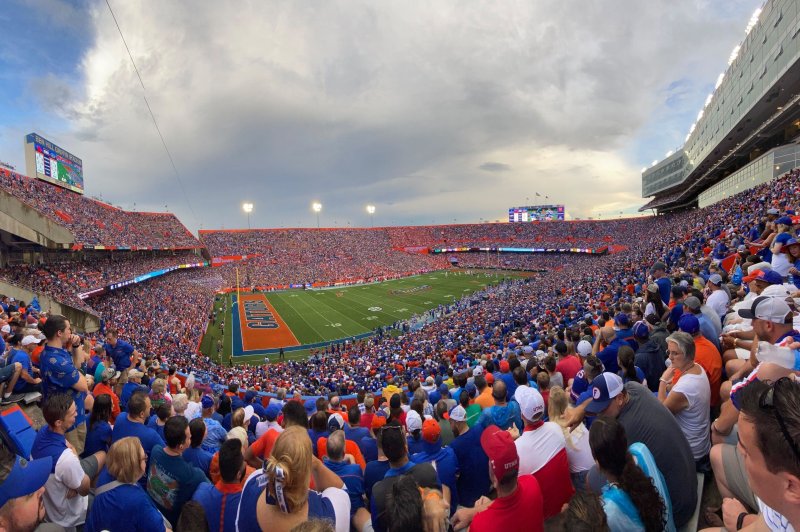 Florida was scheduled to host Eastern Washington on Saturday at Ben Hill Griffin Stadium, but that game was moved to Sunday on the Gainesville, Fla., campus due to Hurricane Ian. Photo by Gatorfan252525/Wikimedia Commons