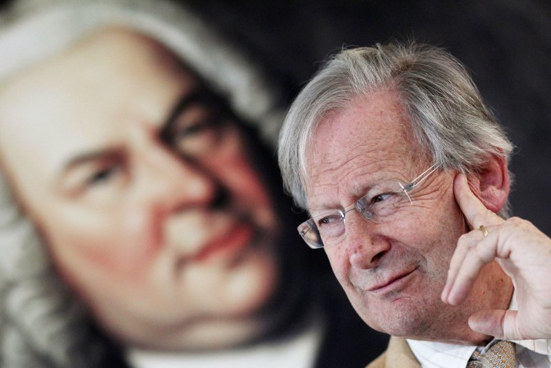 Conductor Sir John Eliot Gardiner has stepped away from his role after being accused of slapping a singer backstage at a performance in France. File Photo by Sebastian Willnow/EPA-EFE