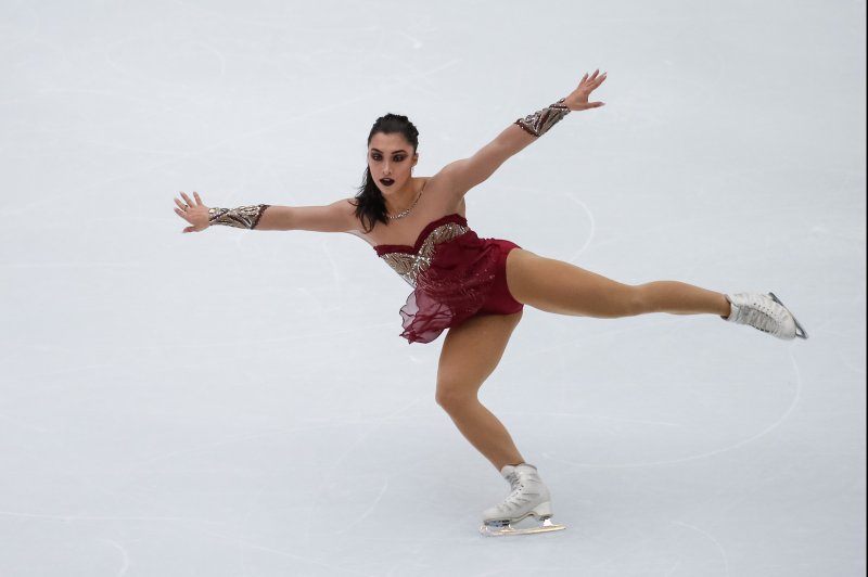 Gabrielle Daleman of Canada in action during the ladies free skate at the Audi Cup of China ISU Grand Prix of Figure Skating in Beijing on Saturday. Photo by Roman Pilipey/EPA