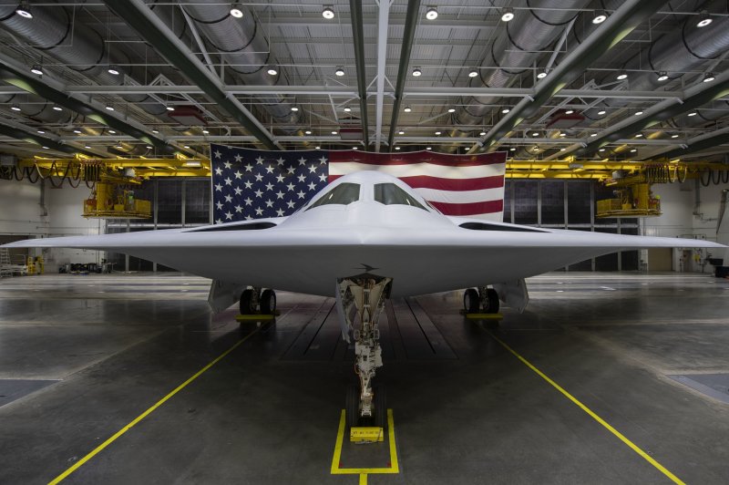 The B-21 Raider was unveiled to the public at a ceremony Friday at the Northrop Grumman manufacturing facility in Palmdale, Calif. Photo courtesy U.S. Air Force.