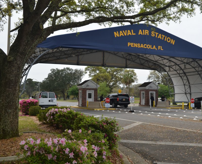 The bodies of three swimmers have been found near the U.S. Navy's Pensacola base after an overnight search. They were apparently swept away by strong currents. Photo by Patrick Nichols/U.S. Navy/EPA-EFE