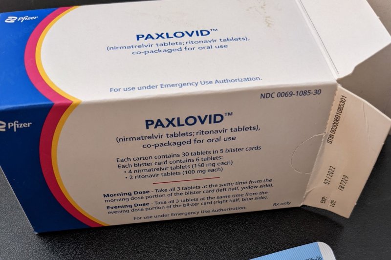 Pfizer's COVID-19 pill Paxlovid is expected to hit the private market in mid-2023, according to Health and Human Services plans shared in an October meeting with state health officials and clinicians. File Photo by Kches16414/Wikimedia Commons