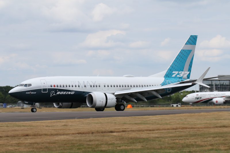 Boeing was arraigned Thursday in Texas on criminal fraud conspiracy charges related to two Boeing Max 737 crashes in Indonesia and Ethiopia. The company won't be prosecuted if it complies with terms of a deferred prosecution agreement requiring Boeing to pay $2.5 billion to crash victims families. A Boeing Max 737 is pictured in Britain in 2018. Photo by Cityswift/Flickr