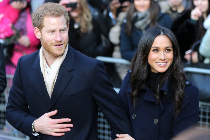 Prince Harry (L) and Meghan Markle asked well-wishers to support their charities of choice instead of sending presents. File Photo by Nigel Roddis/EPA-EFE