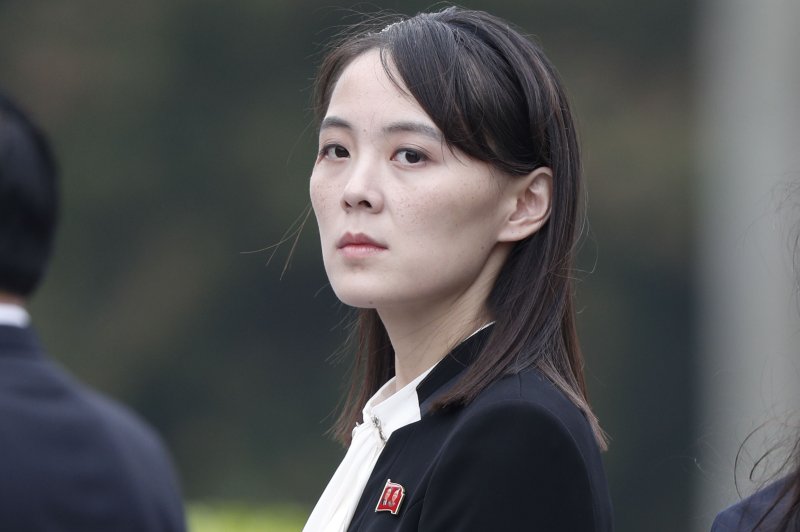 Kim Yo Jong, the sister of North Korean leader Kim Jong Un, threatened South Korea's foreign minister Wednesday over remarks questioning the North's COVID-19 response. File Photo by Jorge Silva/EPA-EFE