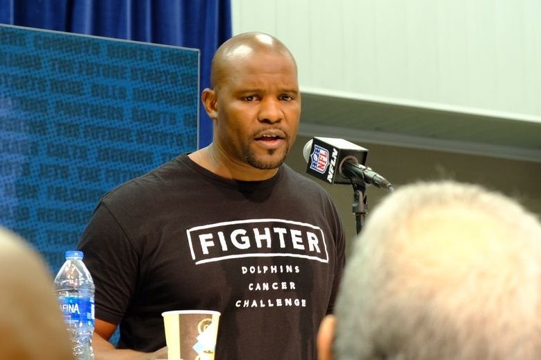 Former Miami Dolphins coach Brian Flores, who was hired Saturday as a Pittsburgh Steelers assistant, will continue his lawsuit against the NFL. File Photo by Alex Butler/UPI