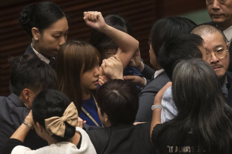 Fight breaks out at Hong Kong legislature