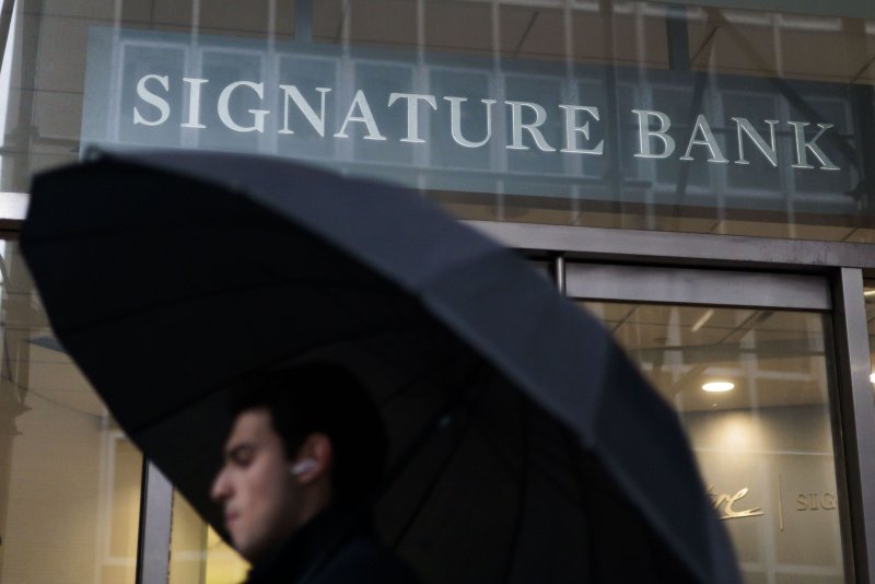 The FDIC announced Monday that it had reached an agreement to sell most of the failed Signature Bank's assets to New York Community Bank-owned Flagstar. Photo by Justin Lane/EPA-EFE