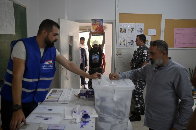 Voters took to the polls in Lebanon's first parliamentary election since a popular uprising in 2019 on Sunday. Photo by Wael Hamzeh/EPA-EFE