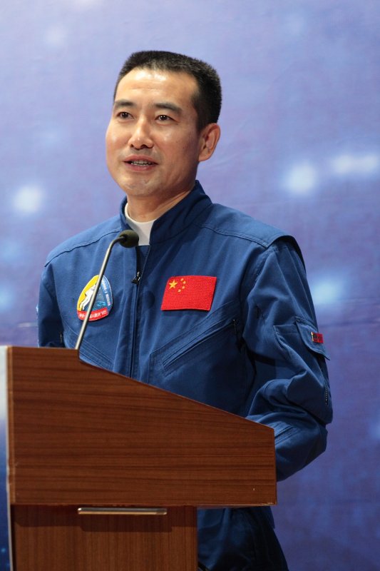 On September 27, 2008, Zhai Zhigang, pictured December 6, 2008, at the Chinese University of Hong Kong, left the Shenzhou VII spacecraft and became the first Chinese astronaut to take a space walk. File Photo by Johnson Lau/Wikimedia